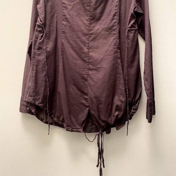 Le Jean de Marithe + Francois Girbaud Brown Button Down Blouse - Picture 6 of 6